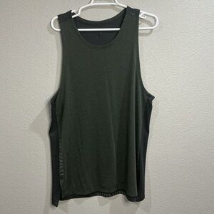 Lululemon Men’s Always Agile Tank Olive Green Training Gym EUC Size Medium